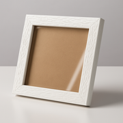4x4 Inch Mini Blank Photo Frame | Textured Black & White
